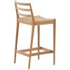 Dubová barová židle Kave Home Analy 70 cm s výpletem