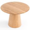 Bělený dubový odkládací stolek Mushroom 55 cm