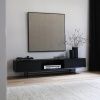 Černý dubový TV stolek Aurora 178 x 46 cm -fv-interier-25