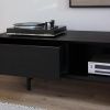 Černý dubový TV stolek Aurora 178 x 46 cm -fv-interier-25