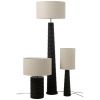 Černá dřevěná stojací lampa J-line Ailan 160 cm