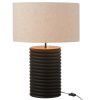 Černá dřevěná stolní lampa J-line Ailan 70 cm