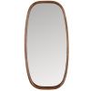 Hnědé dřevěné závěsné zrcadlo WLL NYKO 80 x 26 cm