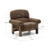 Hnědé bouclé křeslo Kave Home Cabana