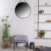 Černé závěsné kulaté zrcadlo Chantal 60 cm -fv-interier-25