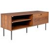 Hnědý TV stolek WLL STRIPES 120 x 40 cm