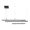 Černé kovové závěsné LED světlo Nova Luce Pace 102 cm