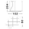 Bílé kovové závěsné LED světlo Nova Luce Pace 102 cm