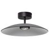 Kouřově šedé skleněné stropní LED světlo Nova Luce Polifemo 40 cm