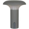 Šedá plastová dobíjecí zahradní LED lampa Ramsey