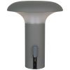 Šedá plastová dobíjecí zahradní LED lampa Ramsey