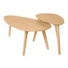 Set dvou dubových konferenčních stolků Somcasa Conrad 100/70 x 50/35 cm