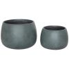 Set dvou tmavě zelených zahradních květináčů Stanbury Ø 42/55 cm