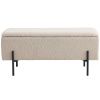 Béžová bouclé lavice Wilfred 95 cm