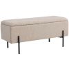 Béžová bouclé lavice Wilfred 95 cm