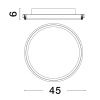 Bílé kovové stropní LED světlo Nova Luce Willow 45 cm