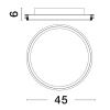 Černé kovové stropní LED světlo Nova Luce Willow 45 cm