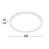 Bílé plastové stropní LED světlo Nova Luce Dixie 40 cm