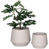 Set dvou pískově hnědých kovových květináčů Trofa Ø 20/25 cm