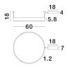 Černé kovové stropní LED světlo Nova Luce Motif 60 cm