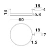 Zlaté kovové stropní LED světlo Nova Luce Motif 60 cm