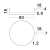 Zlaté kovové stropní LED světlo Nova Luce Motif 80 cm