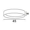 Černé kovové stropní LED světlo Nova Luce Stake 45 cm