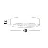 Černé kovové stropní LED světlo Nova Luce Oby 45 cm