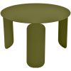 Zelený kovový zahradní konferenční stolek Fermob Bebop 60 cm - odstín pesto