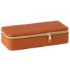Koňakově hnědá koženková šperkovnice J-line Jewly 24 x 11,5 cm