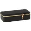 Černá koženková šperkovnice J-line Jewly 24 x 11,5 cm