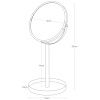 Černé kovové kosmetické zrcadlo Yamazaki Tower 33 cm