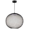 Černé závěsné LED světlo Nova Luce Kinetic 46 cm