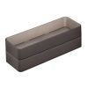 Set dvou kouřově šedých plastových organizérů Yamazaki Tower II. 24 x 8 cm