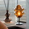Hnědá skleněná stolní lampa J-line Sponky -fv-interier-25