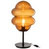 Hnědá skleněná stolní lampa J-line Sponky