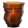 Hnědá skleněná váza J-line Torney 17 cm -fv-interier-25