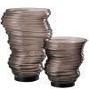 Šedá skleněná váza J-line Torney 17 cm