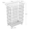 Bílý kovový koš na prádlo Yamazaki Tower 55 l