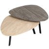 Set kamenných konferenčních stolků Spencer 95x85 / 87x78 cm