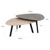Set dvou kamenných konferenčních stolků Richmond Spencer 95x85 / 87x78 cm