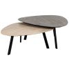 Set kamenných konferenčních stolků Spencer 95x85 / 87x78 cm