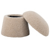 Béžový bouclé puf Bloomingville Bocca 46 cm