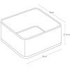 Set dvou kouřově šedých plastových organizérů Yamazaki Tower 8 x 8 cm