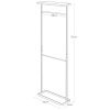 Bílý kovový stojan Yamazaki Tower 112 cm