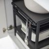 Černá kovová přídavná police Yamazaki Tower 33 x 41,5 cm -fv-interier-25