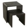 Set dvou černých dřevěných konferenčních stolků J-line Yella 50 x 45/40 x 40 cm