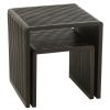 Set dvou černých dřevěných konferenčních stolků J-line Yella 50 x 45/40 x 40 cm