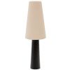 Černobílá kovová stojací lampa Kave Home Senni 129,5 cm