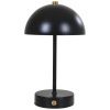 Černá kovová nabíjecí stolní LED lampa Halle